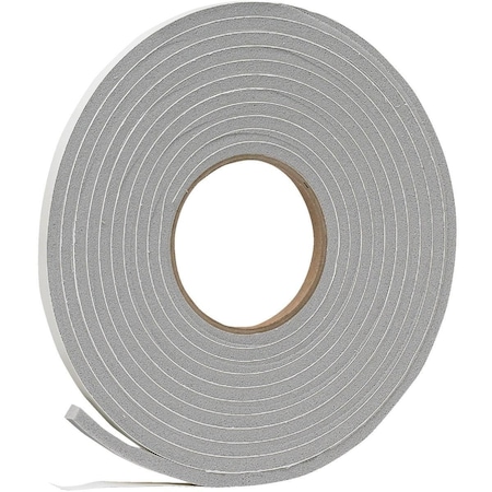 All-Source 3/8in. W x 1/4in. T x 17' L Gray Foam Weatherstrip Tape V444HDI